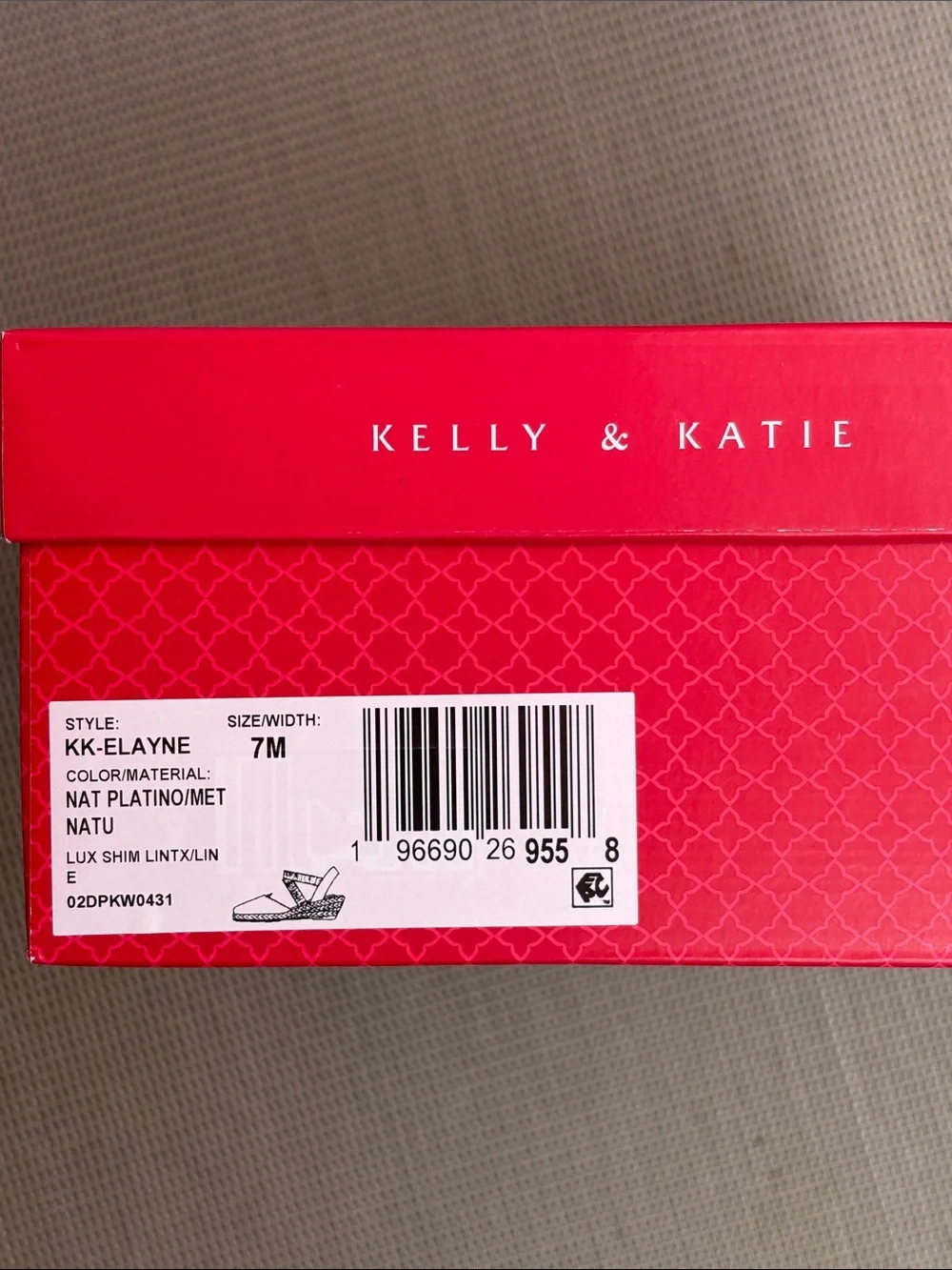 Kelly & Katie Shimmery Gold Mary Jane Wedge with Cross Strap